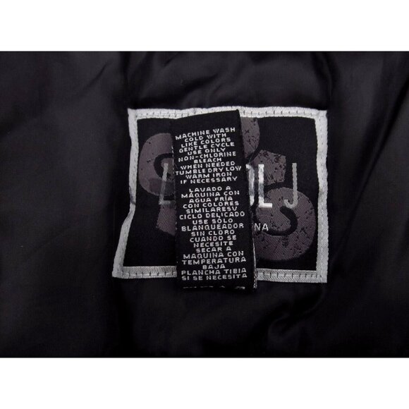 Vtg 90s LL Cool J Bomber Jacket Mens Large Black Quilt Lined Nylon Heavyweight - Picture 7 of 15